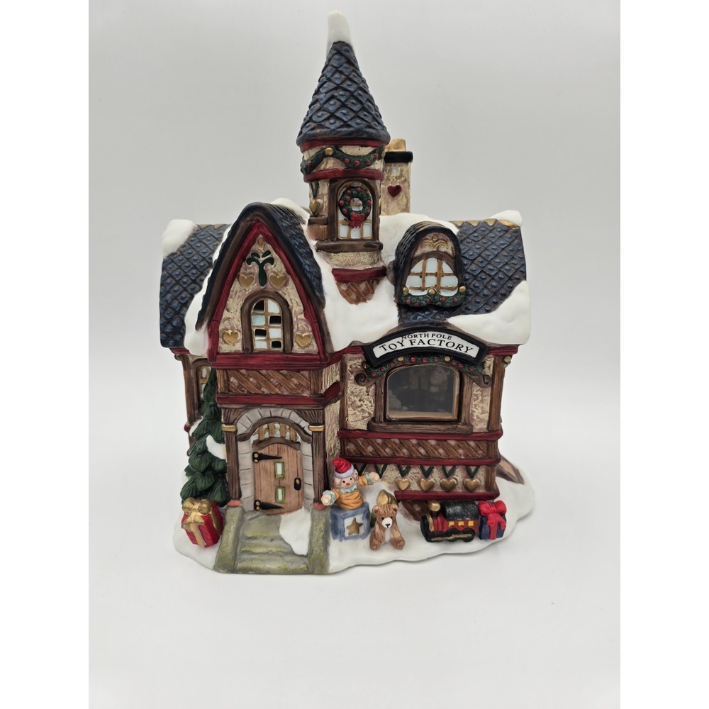 Vintage Kirkland North Pole Christmas Village Toy Factory #59979 No Light Cord